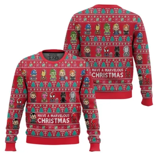 Have A Marvelous Chritsmas Marvel Ugly Christmas Sweater All Sizes