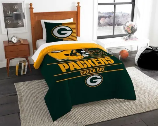Green Bay Packers Northwest Company football Football Bedding Set