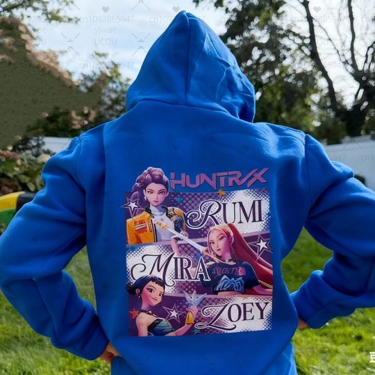 Discover KPop Demon Hunters Huntrix Hoodies Men Women Casual Pullovers Mira Rumi Zoey Printed Sweatshirt Hooded Unisex Fashion Streetwear