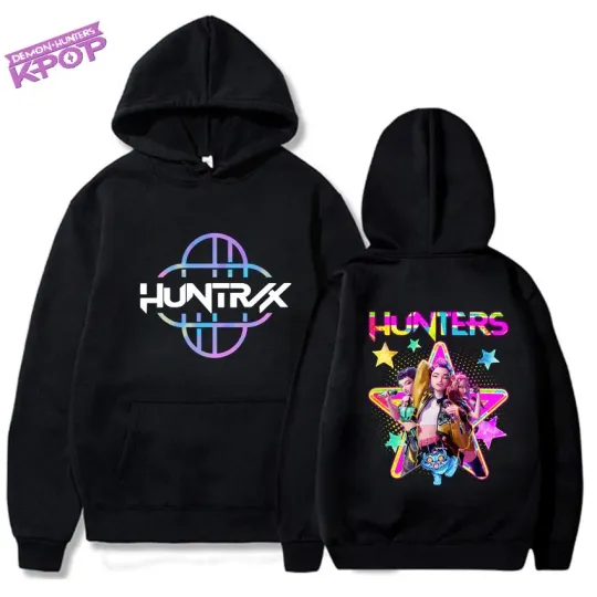 Kpop Demon Hunters Fashion Hoodie Pullover Unisex Cartoon Anime Flannel Fall Winter Warm Jacket