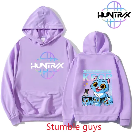 Discover Women New Kpop Demon Hunters Warm Hoodie Thermal Anime Cartoon Autumn Winter Fashion Sportswear
