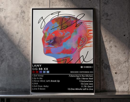 Discover LANY gg bb xx Album Poster, Dream Pop Wall Art, Pastel Aesthetic Print, Gift for Indie Pop Fan, Framed or Unframed