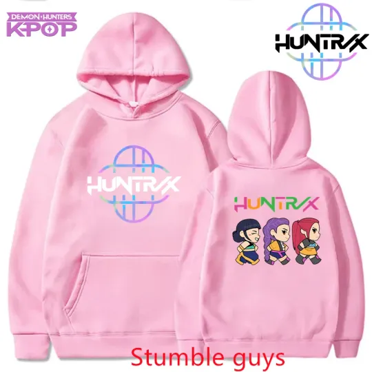Unisex Demon Hunters Kpop Hoodie Shinobu Winter Cartoon Anime Warm Trendy Sweatshirt Casual Sportswear