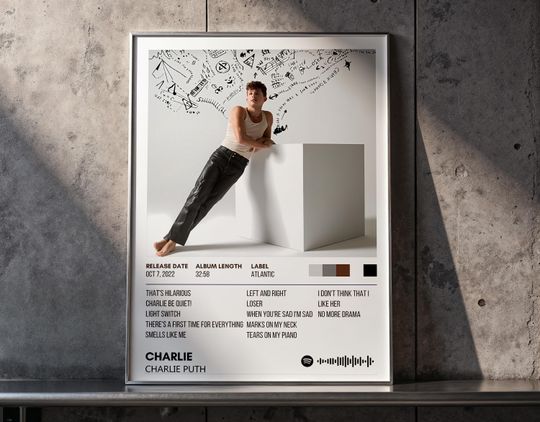 Discover Charlie Album Inspired Poster | Minimalist Pop Art Print | Retro Music Wall Decor