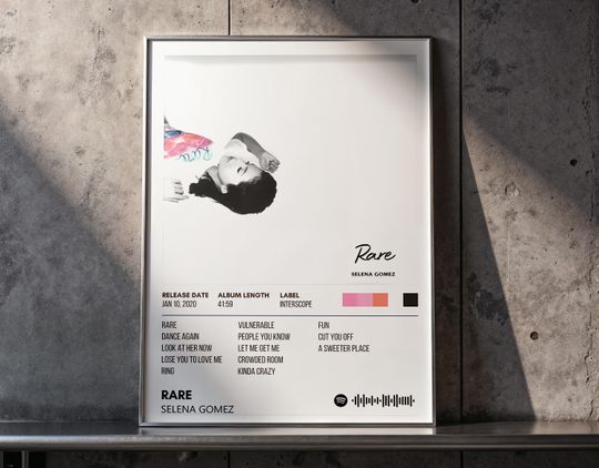Selena Gomez Rare Poster | Album Cover Wall Art | Pop Music Print | Modern Room Decor