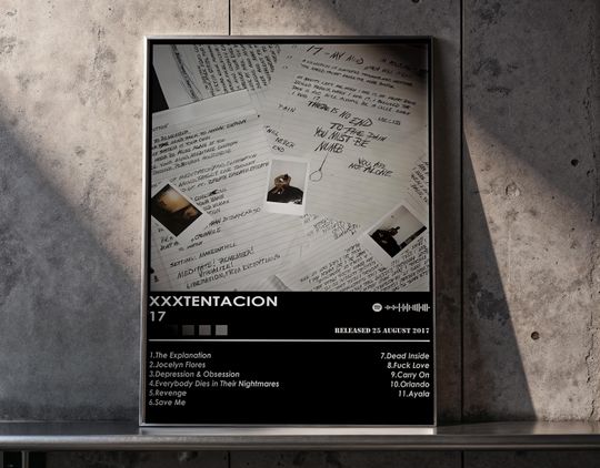 XXXTentacion Poster Print | 17 Forever Album Poster | Rap Music Wall Art