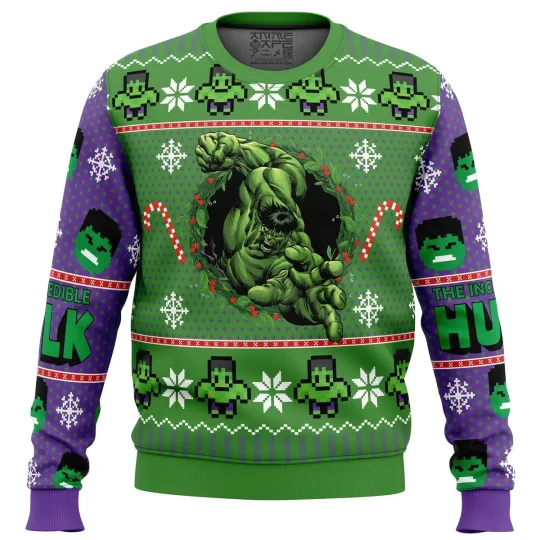 The Incredible Hulk Ugly Christmas Sweater Marvel Festive Gift for Comic Book