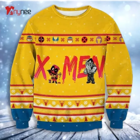 Deadpool And X-Men The New Mutants Marvel Ugly Christmas Sweater- Xmas Gift 2025