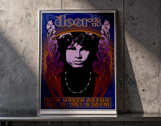 The Doors 1967 Poster Print | Jim Morrison Psychedelic Art | Vintage Rock Concert Poster