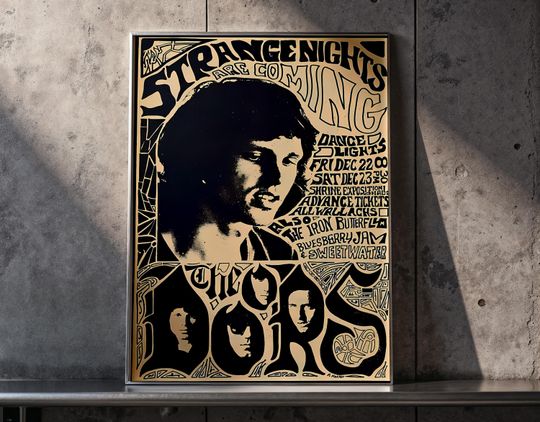 The Doors Poster Print | Vintage Rock Band Poster | Psychedelic 60s Music Art