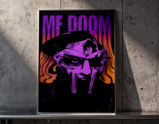 Discover MF Dooom Poster Print | Hip Hop Rap Artist Wall Art | Album Cover Poster