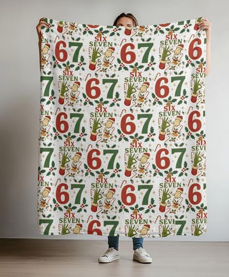 Discover Six Seven Christmas Velveteen Plush Blanket