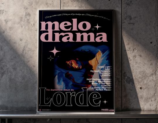 Discover Lorde Poster Print | Indie Pop Artist Wall Art | Album Cover Poster