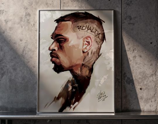 Chris Brown Poster Print | R&B Pop Artist Wall Art | Album Cover Poster
