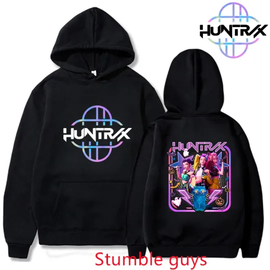 Discover Women Men New Kpop Demon Hunters Sweatshirt Oversized Anime Cartoon Autumn Winter Warm Hoodie