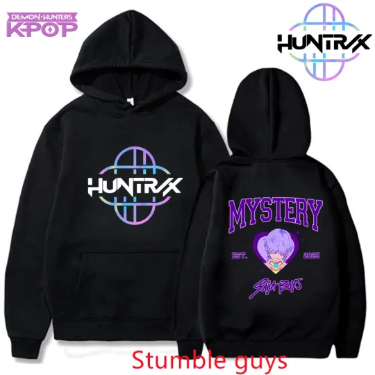 Unisex Kpop Demon Hunters Hoodie Inosuke Hip Hop Autumn Anime Cartoon Warm Casual Sweatshirt