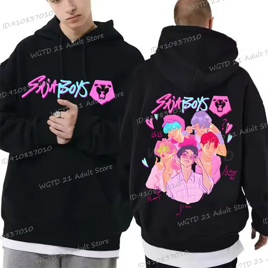Discover Movie characters Hoodies Saja Boys Pullovers Autumn Winter Women Men Casual Hoody Korean Anime Movie characters Hoodie
