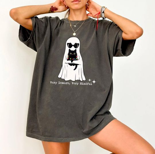 Discover Very Demure Very Mindful Shirt, Halloween Shirt, Trendy Shirt, Funny Gift for Halloween, Gift for Girlfriend, Demure Mindful Cutesy Shirt