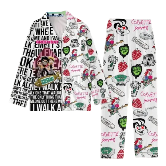 Discover Green Day Corvette Summer Polyester Pajamas Set