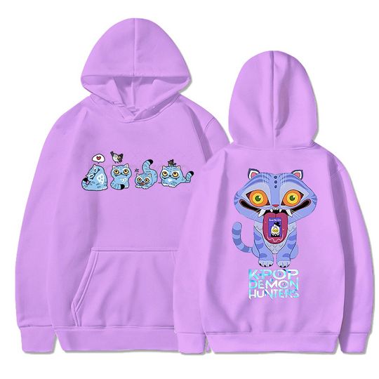 Discover Hot Movie Print Tiger Pullover Hoodie for Men Women Cute Tiger Cartoon Classic Street Style Hoodies 2025 Anime Harajuku Tops