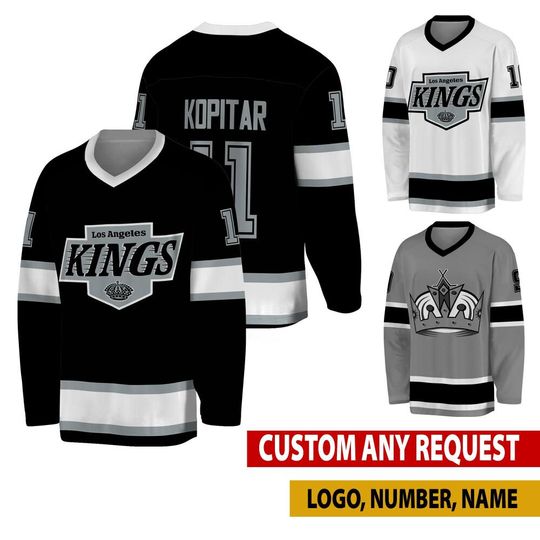 Discover Personalized Los Angeles Hockey Jersey, Los Angeles Jersey For Men With Your Team Name, Ane Kopitar Fan Hockey Jersey