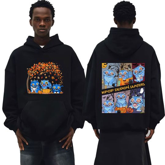 K-pop Demon Hunters Movie Derpy Tiger Hoodie Men Women Korean Fashion Kawaii Cute High Quality Sweatshirt Vintage Casual Hoodies