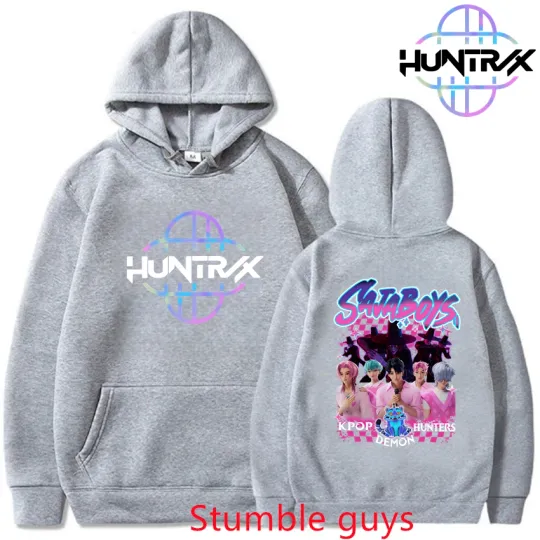 Discover Women New Kpop Demon Hunters Hooded Jacket Autumn Winter Anime Cartoon Warm Sportswear Men's