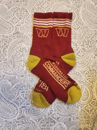 Discover Washington Commanders Football sock