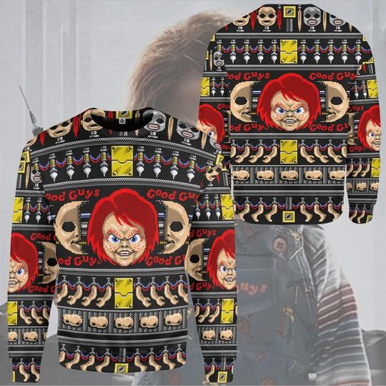 Chucky Ugly Sweater, Good Guys Christmas Sweater, Horror Movie Sweater, Xmas Ugly Sweater, Gift For Horror Fan