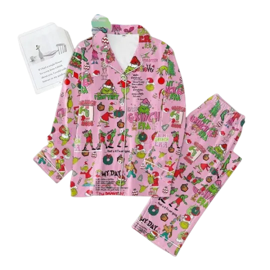 In My Funny Character Christmas Pajamas Set