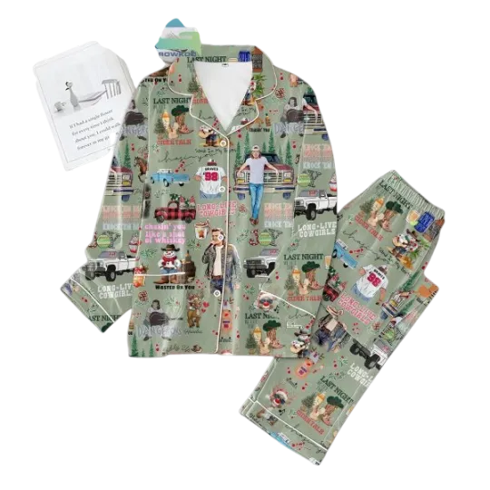 Discover Last Night We Let The Cider Talk Love live Cowgirls Pajamas Set