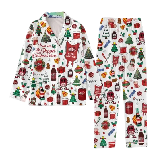 Discover I Run On Dr Pepper And Christmas Cheer Pajamas Set