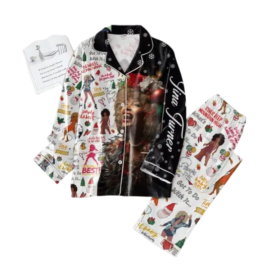 Discover Tina Turner Take My Heart And Make It Strong Christmas Pajamas Set
