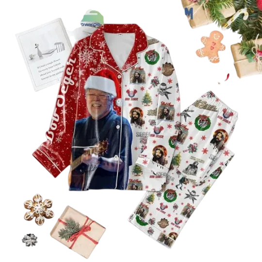 Bob Seger Rock And Roll Never Forget Christmas Pajamas Set