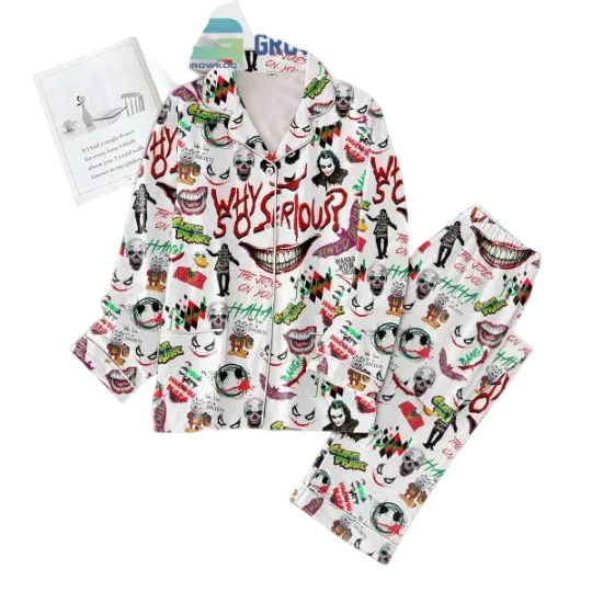 Discover Joker Why So Serious Clown Prince Pajamas Set for Adults