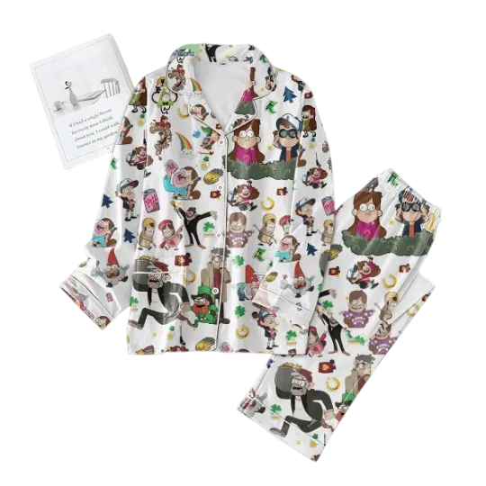 Discover Gravity Falls Character Pajama Set for Adults
