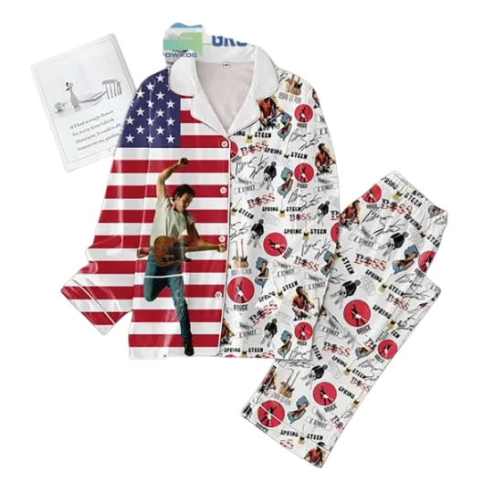 Discover Bruce Springsteen Boss Born To Run Pajamas Set