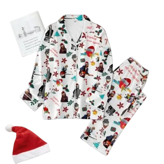 Tom Petty Christmas Pajama Set for Adults