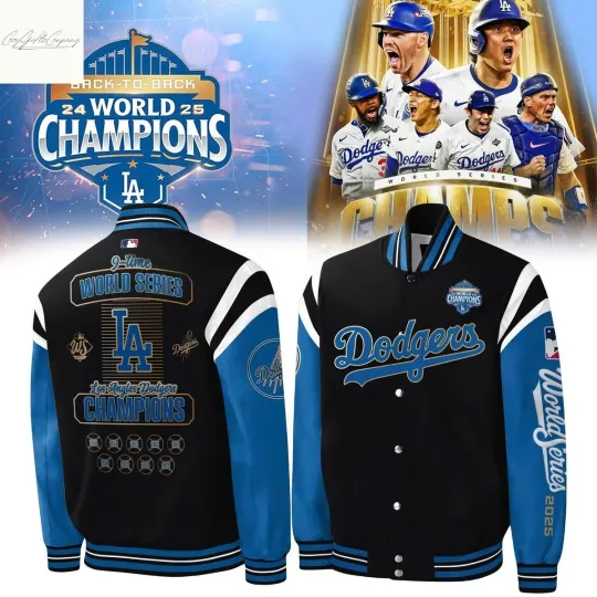 Discover LA city Dodger 2025 World Series Champions Celebrate The Victory Baseball jacket