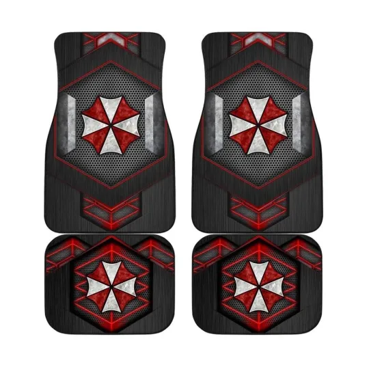 Umbrella Corps Evil Theme Car Floor Mats Front and Back Vehicle Interior Accessories