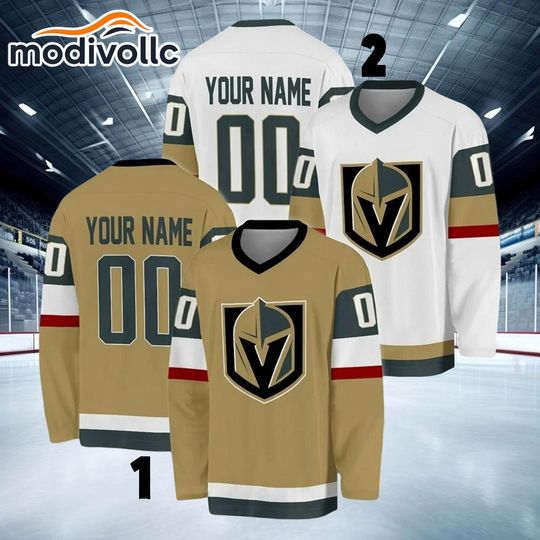 Discover Personalized Vegas Golden Knights Hockey Jersey, Jersey For Men With Your Team Name, Fan Hockey Jersey