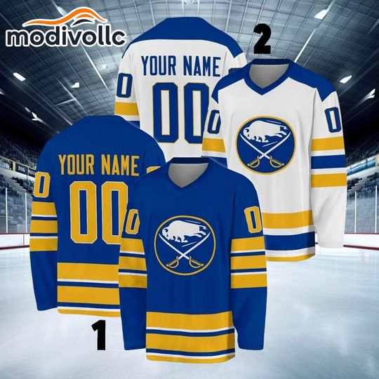 Personalized Buffalo Sabres Hockey Jersey, Jersey For Men With Your Team Name, Fan Hockey Jersey