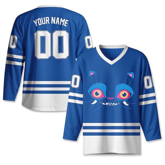 Discover Funny Derpy Tigger Hockey Jersey, Custom Demon Hunters Jersey Shirt, Huntrix Girl Band Kpop Idol Fan Gift, Kpop Tiger Christmas Jersey