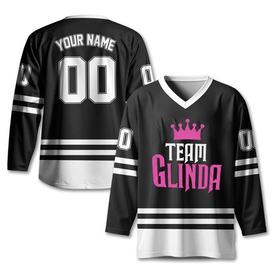Wicked the Musical Hockey Jersey, Custom Team Glind Elphaba Jersey Shirt, Changed For Good Shirt, Pink Goes Good Green Wizard Holiday Gift