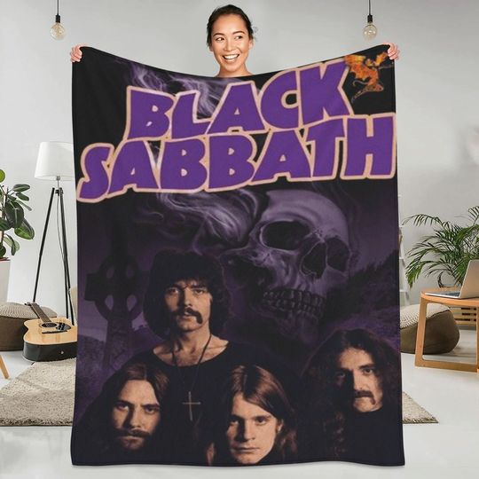 Discover B-Black Sabbaths Flannel Blanket Heavy Metal Rock Music Super Warm Bedding Throws for Office Bedspread Sofa Bed Cover