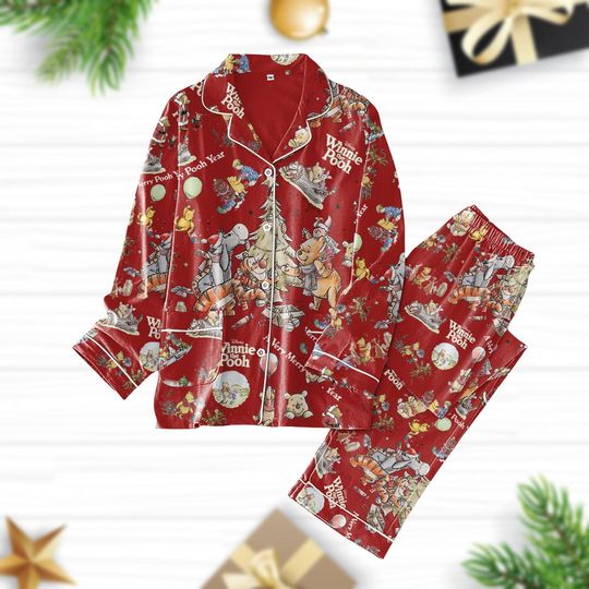 Discover Disney Winnie The Pooh Christmas Pajamas Set for Adults and Family