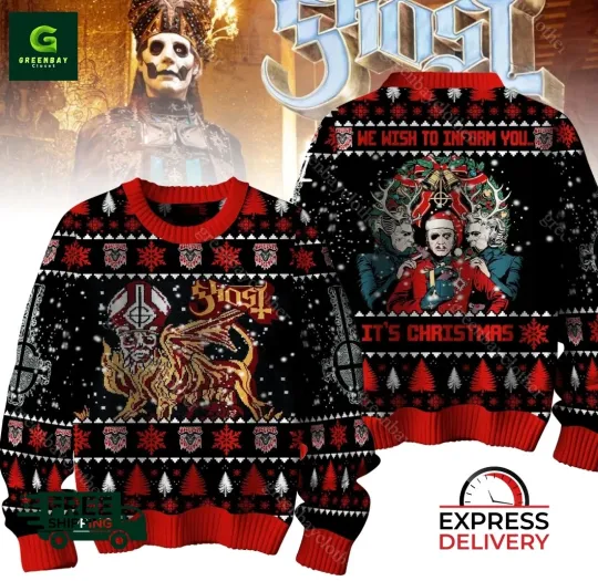 Ghost Band We Wish To Inform You Ugly Christmas Sweater
