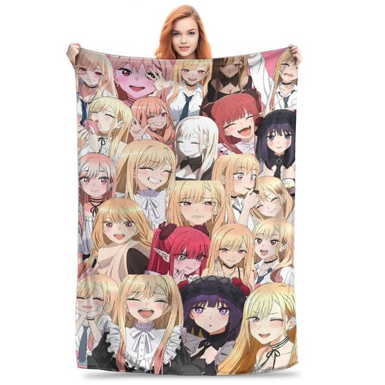 Discover Japan Anime Marin Kitagawa Blankets Warm Street Trend Plush Throw Blanket For Kids Adult Couch Bed Flannel Bedspread Bed Cover