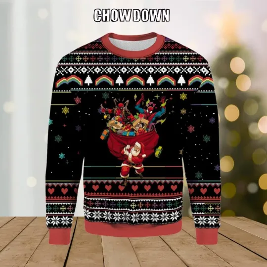 Discover SpiderMan Deadpool Marvel Ugly Christmas Sweater