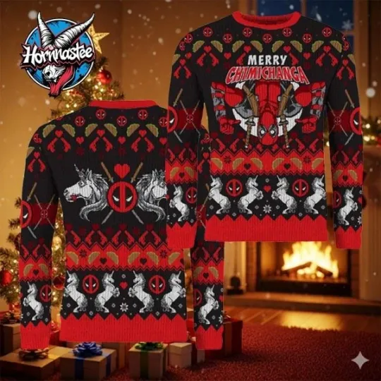 Deadpool Merry Chimichanga Marvel Ugly Sweater